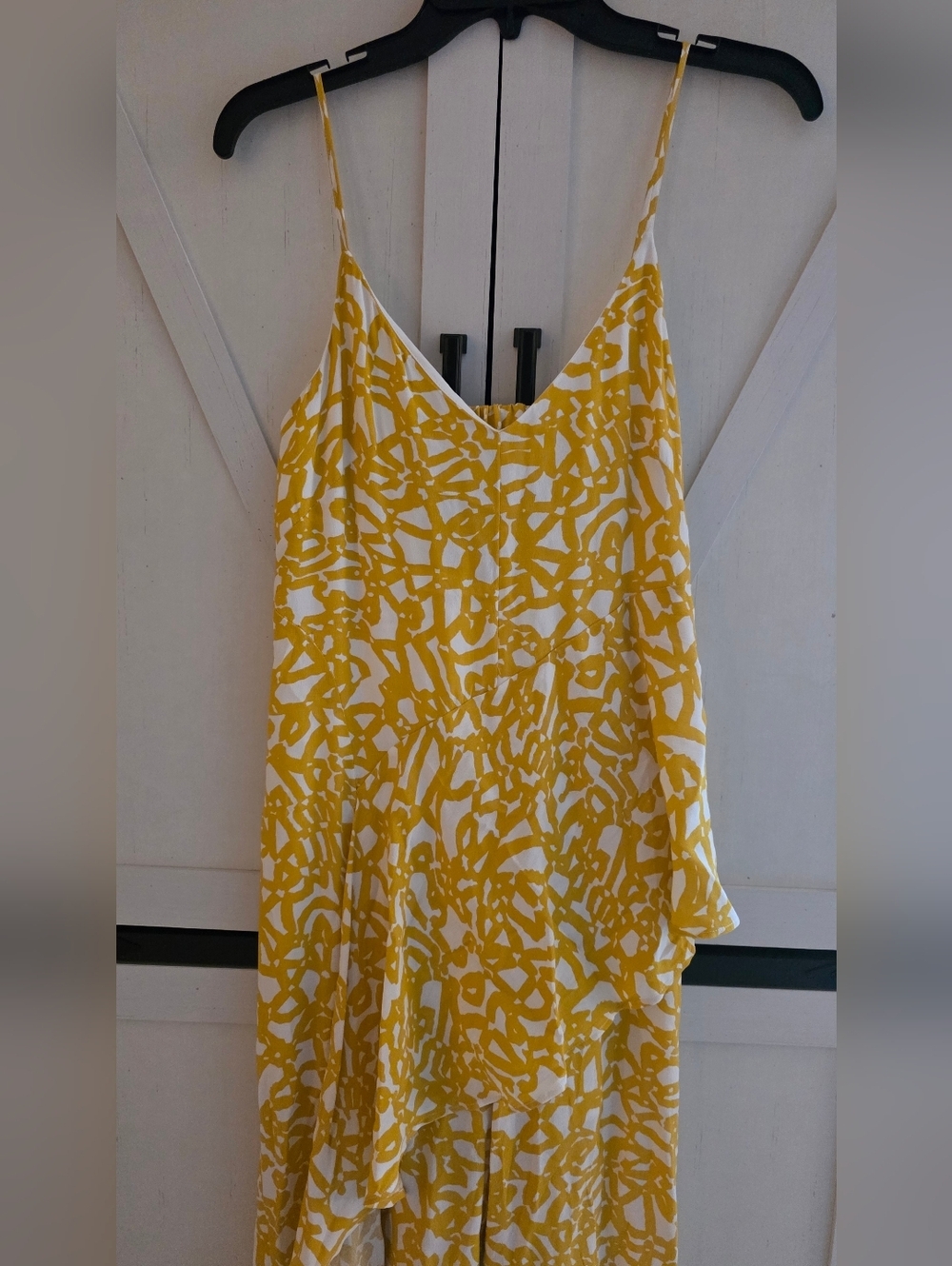 Maeve By Anthropologie Yellow & White Abstract Wide-Leg Jumpsuit - Picture 2 of 7